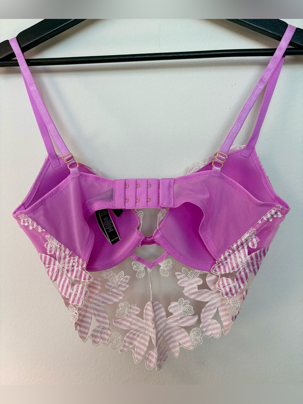 Victoria Secret Women’s Luxe Lace Brush 34C Adjustable Strap Bra Sku#206 - Picture 3 of 5